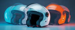 Visière de casque moto moderne transparente et fumée avec motifs de sécurité, testée selon norme ECE 22.06, sur fond dynamique évoquant confort et visibilité pour motards