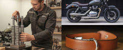 Réparation d'échappement moto, ceinture cuir populaire et Kawasaki Vulcan 900 convertie en sidecar personnalisé dévoilés par FortNine