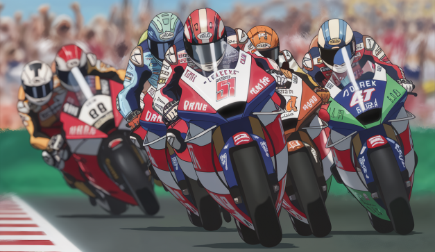 Course de moto WorldSBK avec humour et camaraderie