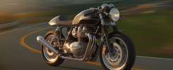 Moto italienne Morbidelli T1002 VX sur une route panoramique