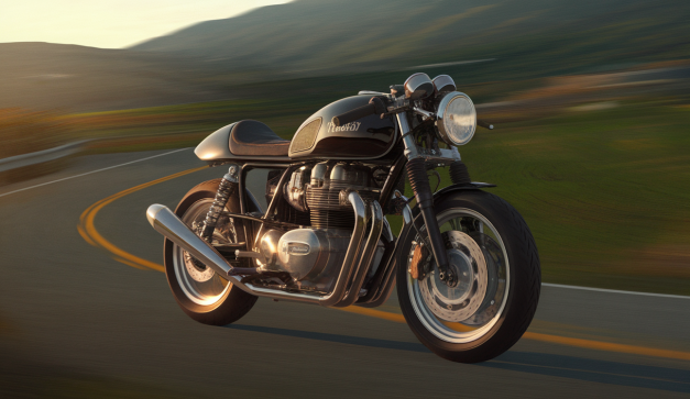 Moto italienne Morbidelli T1002 VX sur une route panoramique