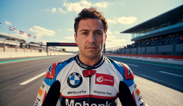 Toprak Razgatlioglu en pleine victoire au WorldSBK 2025 au guidon de sa BMW M1000 RR au circuit Balaton Park