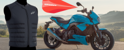 Veste Klim et airbag Alpinestars pour équipement moto