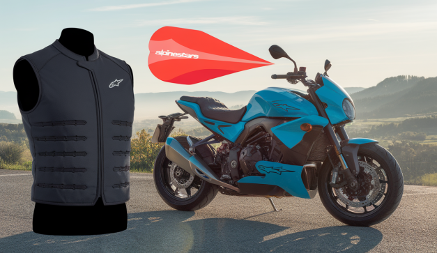 Veste Klim et airbag Alpinestars pour équipement moto