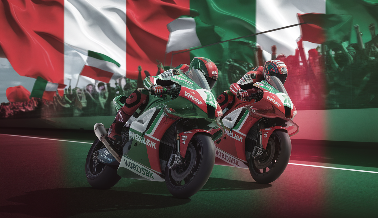 Hommage artistique aux pilotes italiens de WorldSBK