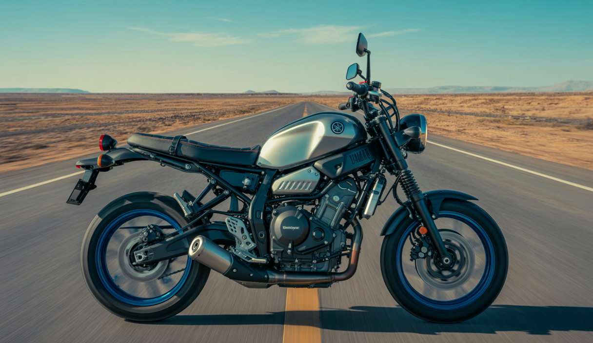 Illustration détaillée de la moto Yamaha XSR900 2025
