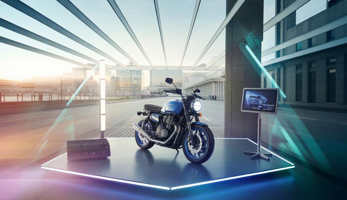 Image d'une moto Yamaha XSR900 combinant technologie et sécurité